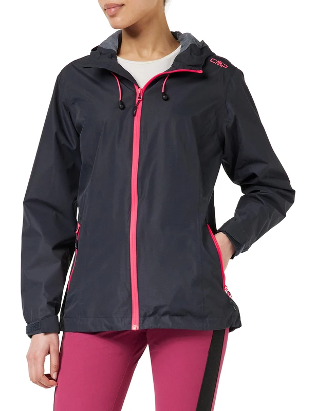 CMP - Woman Jacket Fix Hood, Anthracite-Gloss, M