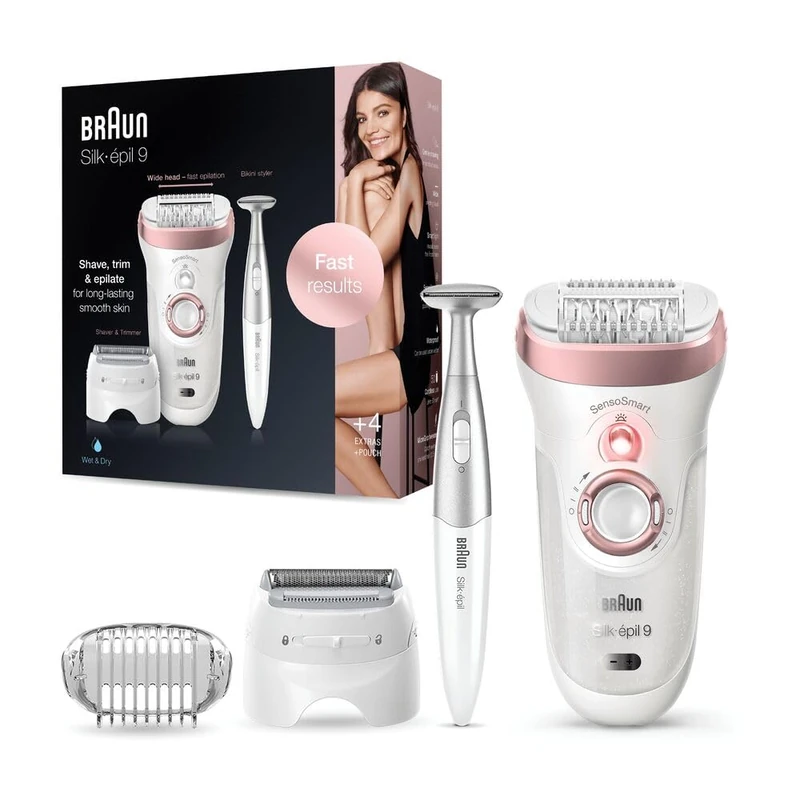 Braun Silk-epil 9-890 Epilator with Shaver and Trimmer - White