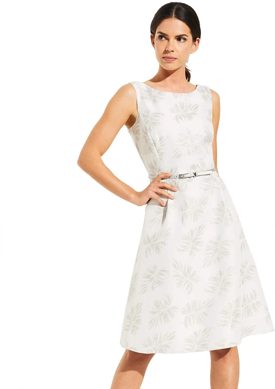 COMMA Women's 8t.004.82.5392 Special Occasion Dress, 90U4 Jacquard Flower, 44