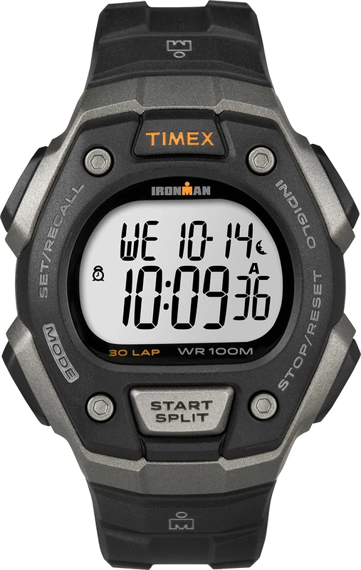 Timex Ironman Men's Classic 41mm Digital Black Resin Strap Watch TW5M40100