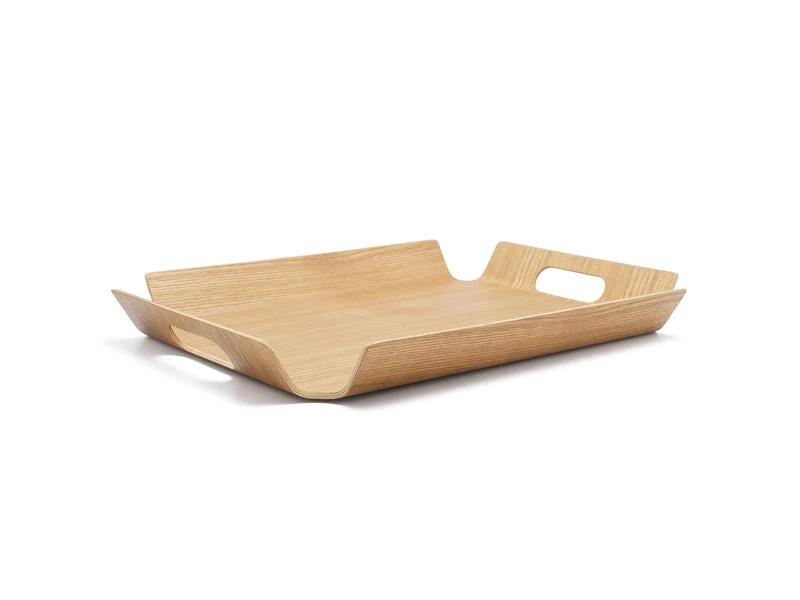 Bredemeijer Brown Curved Rectangular Wooden Tray 44.5 cm