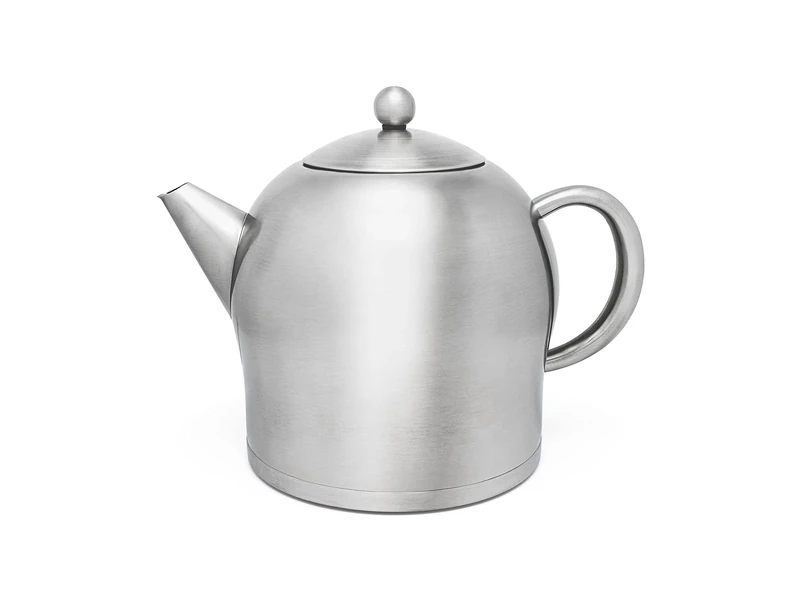 Large Round Double-Walled XL Stainless Steel Teapot 2.0 litres