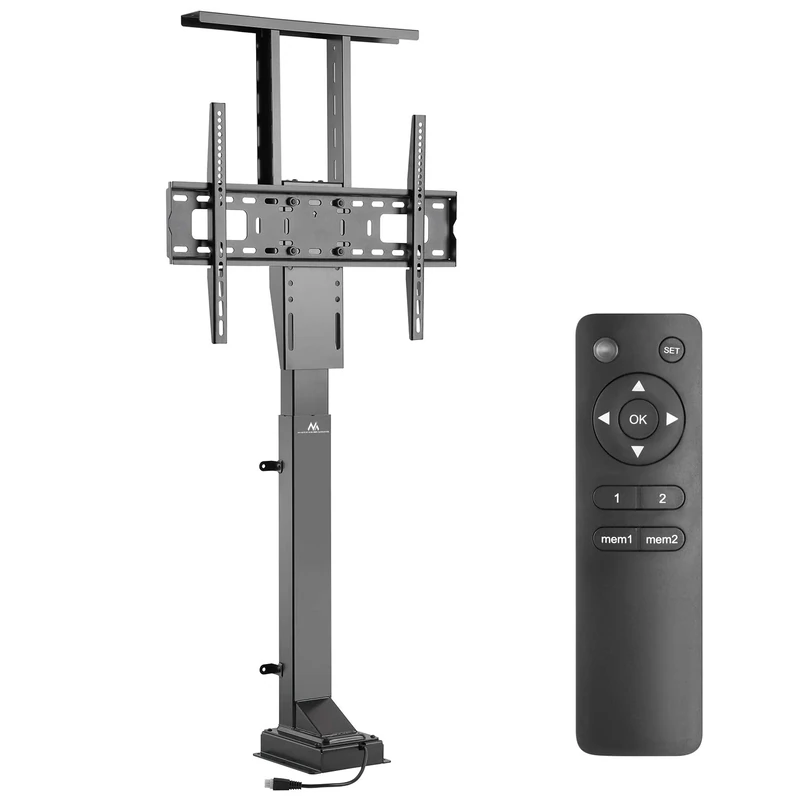 Maclean MC-866 Electric TV Wall Mount Bracket Universal Adjustable 37'' - 65" Remote Control 50kg VESA,Black