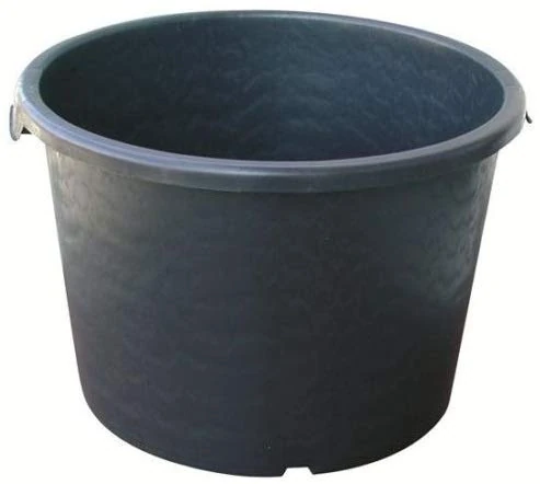 Muddy Hands Large Black Plastic Plant Pot with Handles Round Outdoor Garden Tree Container Planter (3, 48 Litre)