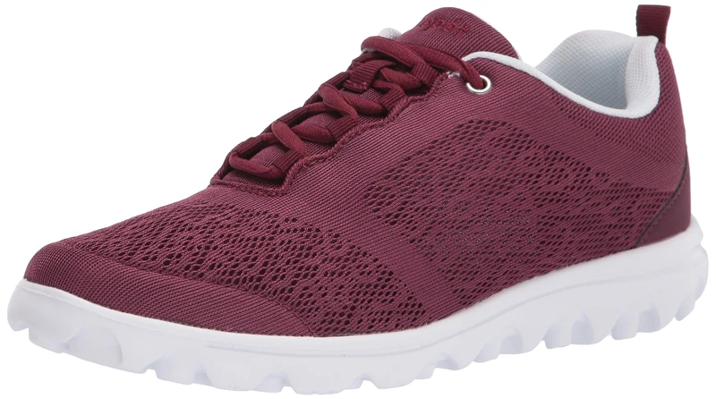 Propét Women's TravelActiv Sneaker, Cranberry, 7 UK