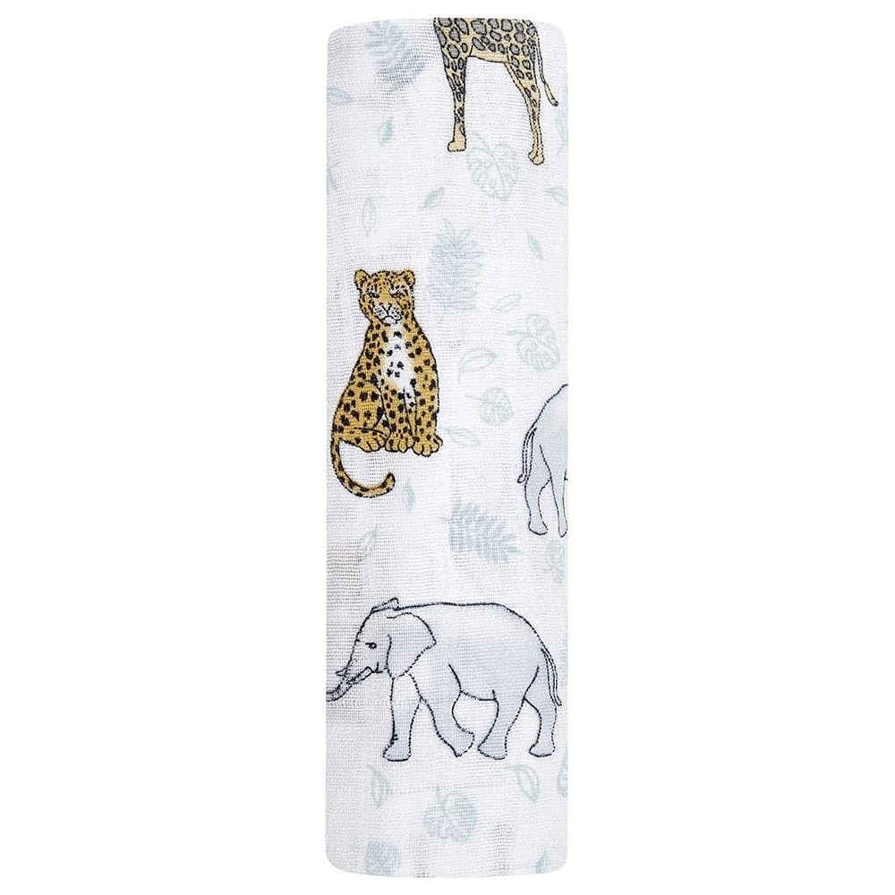 aden + anais™ large swaddle cotton muslin rising star-follow the stars (Jungle)