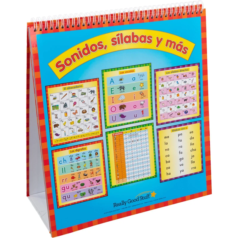 Really Good Stuff Spanish Sounds, Syllables, and More Flip Chart (Sonidos, sílabas y más) - 1 flip Chart - Image 1
