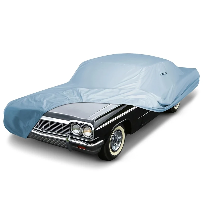 iCarCover Fits: [Chevy Impala 2-Door] 1965-1970 Premium Full Car Cover Waterproof All Weather Resistant Custom Outdoor Indoor Sun Snow Storm Protection Form-Fit Padded Cover with Straps
