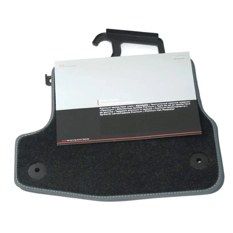 Audi 8W7061276MNO Premium Velour Floor Mats Fabric Mats Textile Foot Mats 2 x Rear Only Convertible with Push Button Fastening
