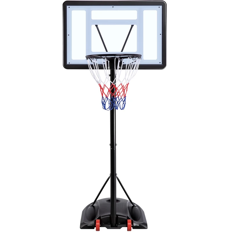 Yaheetech Outdoor Adjustable Basketball Stand, Portable Basketball Hoop Net System on Wheels, 170-230cm