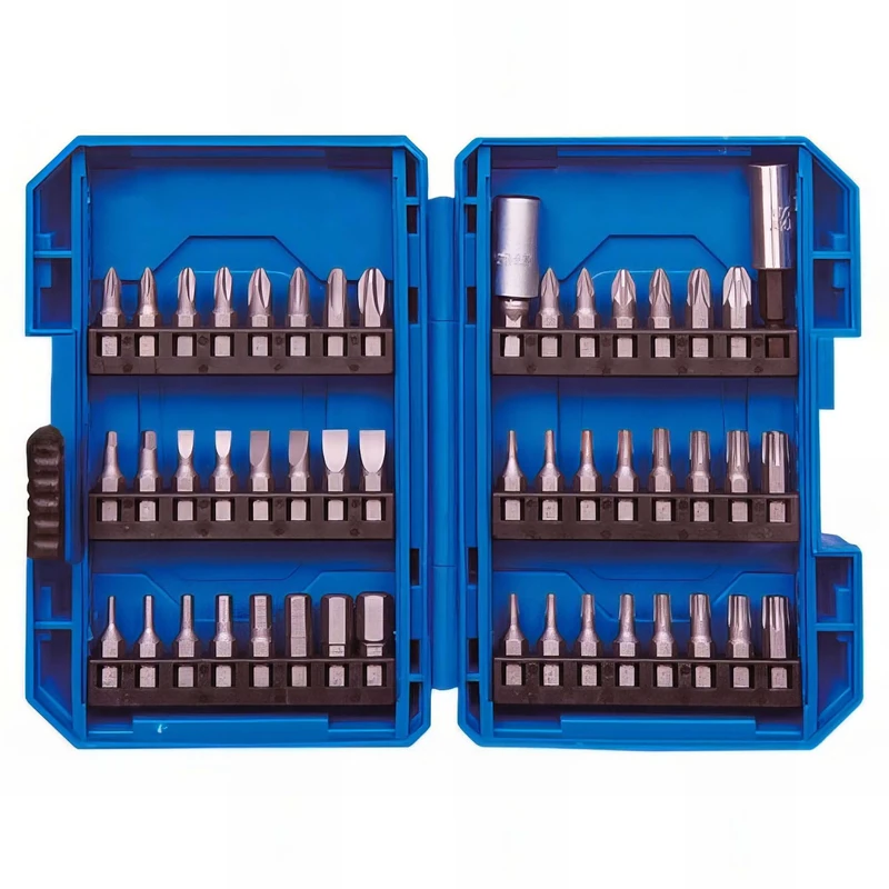 King Tony 1049CQ10 Cofre De Bits 1/4" for DIYers & Professionals, Designed for Repair, Installation and Workshop tasks, 49 Pieces