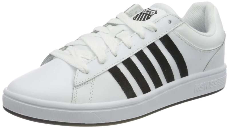 K-Swiss Men's Court Winston Sneaker, White/Black/Black, 8 UK