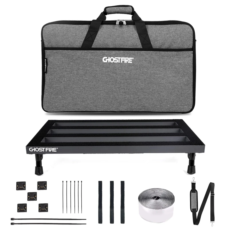 Ghost Fire Guitar Pedal Board Aluminum Alloy 2.2lb Super light Effect Pedalboard 22''x12.25'' with Carry Bag,SPL-05