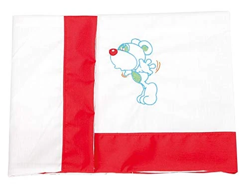 100% Cotton Baby Sheet, Hypoallergenic, Breathable and Eco-Friendly. Soft Touch. 3 Pieces (Sheet, Fitted Sheet with Adjustable Elastic Bands and Pillow). 100% Made in Spain. (Juggle Mouse, Mini Cot 80