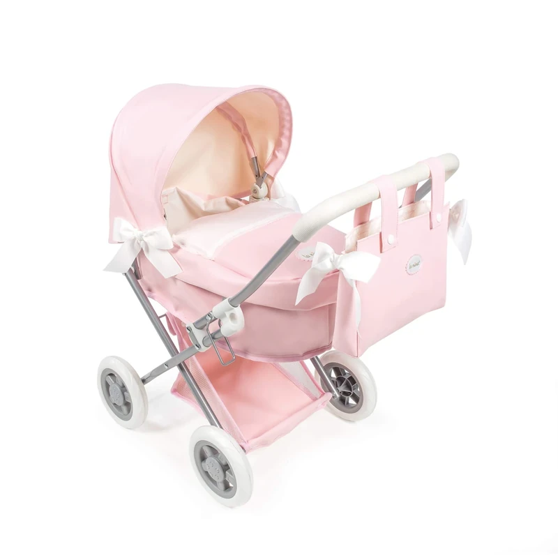 Diset La Nina- Small Pram Leatherette Pink Dolls, Colour 65049