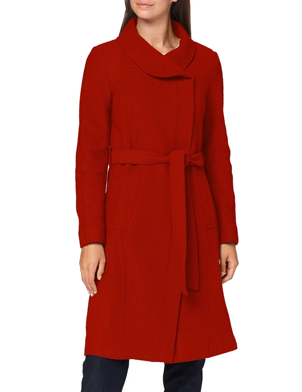 Bugatti Women's 661500-64088-670 Wool Blend Coat, Orange, 34