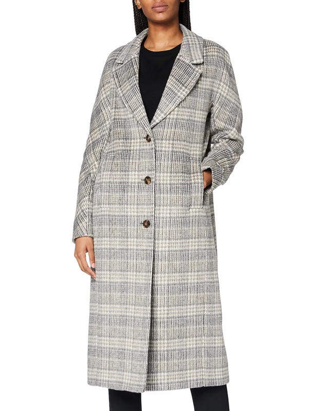 Bugatti Women's 662500-64007-50 Wool Blend Coat, Beige, 46