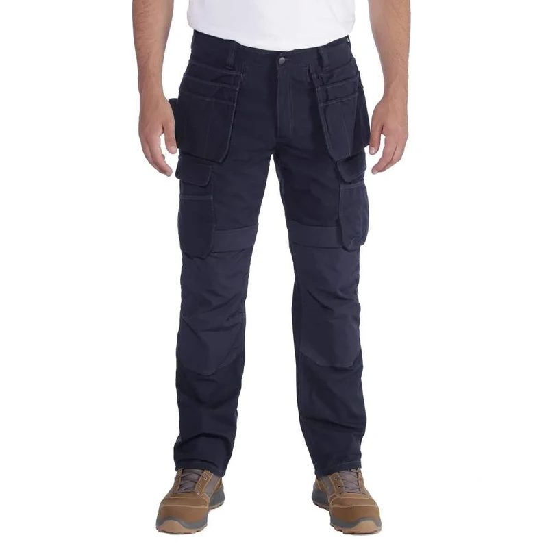 Carhartt Steel Rugged Flex Relaxed Fit Doppelfront-Cargo-Arbeitshose mit Mehreren Taschen, Herren, Blau, W40/L30