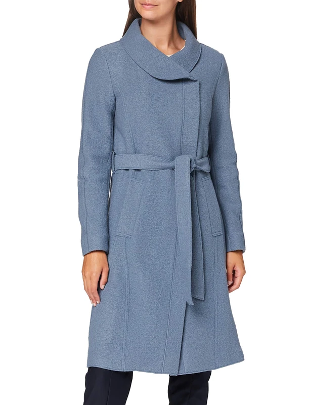Bugatti Women's 661500-64088-330 Wool Blend Coat, Blue Gray, 46