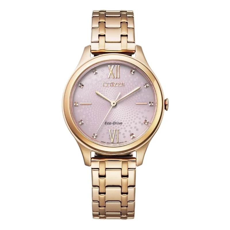 CITIZEN Women's Analogue Eco-Drive Watch with Stainless Steel Strap EM0503-75X