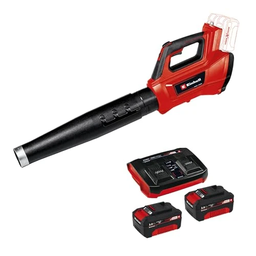Einhell Power X-Change 36V Cordless Leaf Blower With Battery (x2) And Charger - Powerful (816 m³/h Blow Rate) Garden Blower With Brushless Motor And Turbo Switch - GP-LB 36/210 Li E Kit