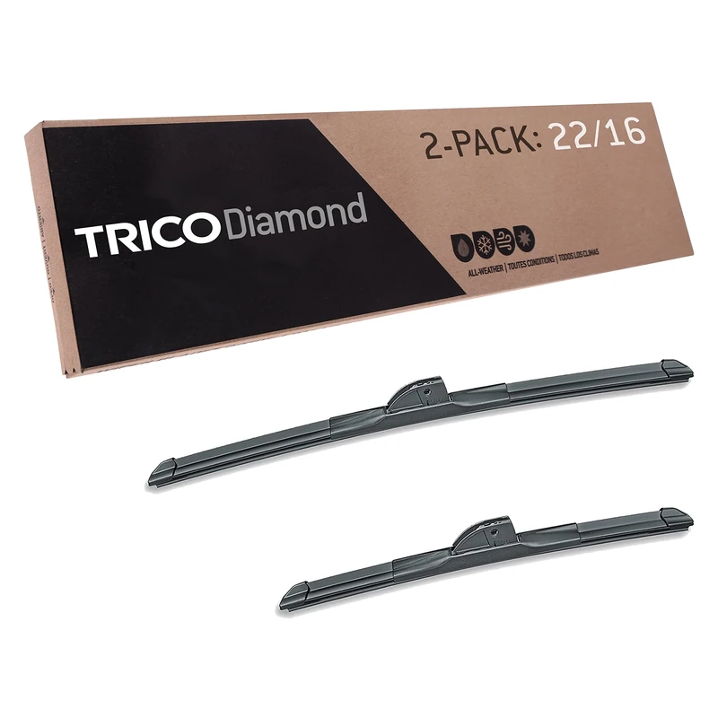 TRICO Platinum 22 Inch & 16 inch pack of 2 High Performance Automotive Replacement Windshield Wiper Blades For My Car (25-2216)
