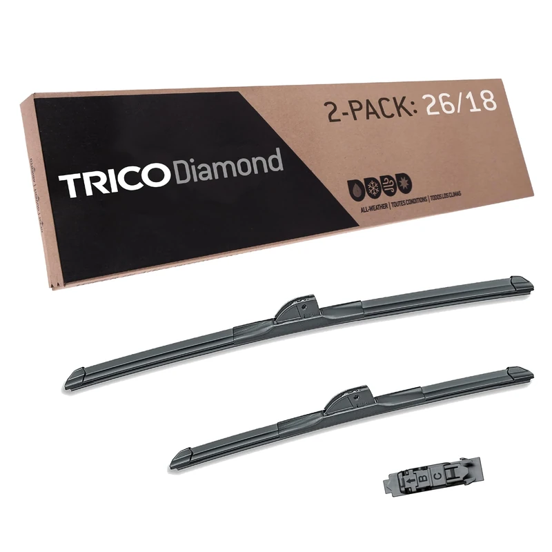 TRICO Platinum 26 Inch & 18 inch pack of 2 High Performance Automotive Replacement Windshield Wiper Blades For My Car (25-2618)