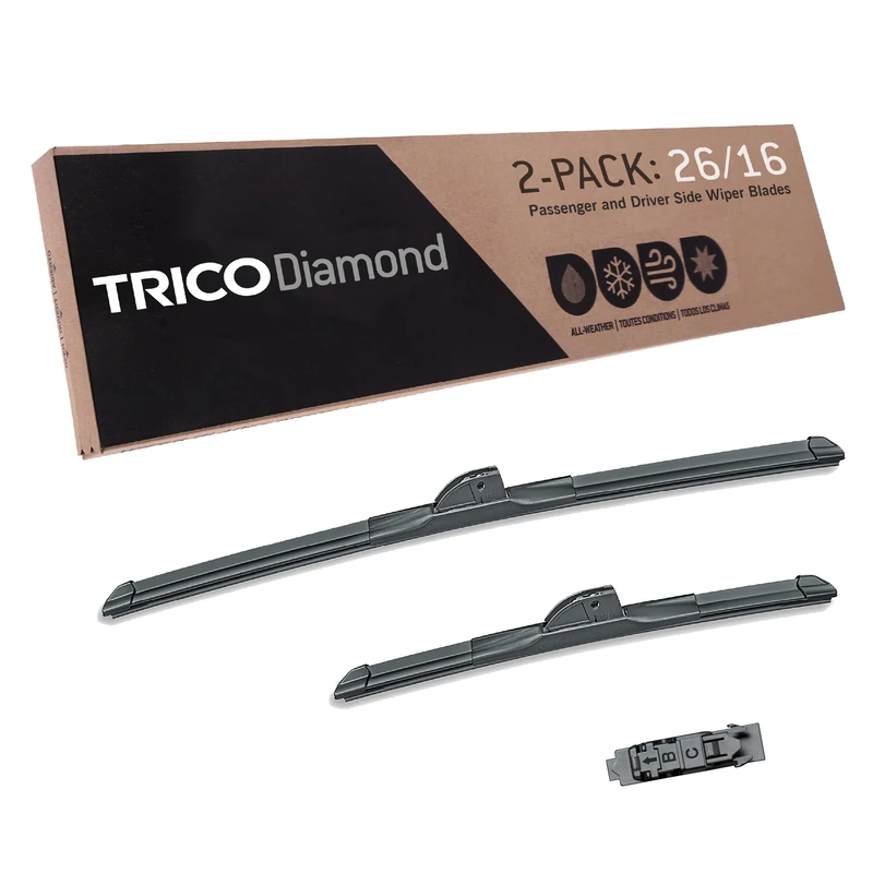 TRICO Platinum 26 Inch & 16 inch pack of 2 High Performance Automotive Replacement Windshield Wiper Blades For My Car (25-2616)