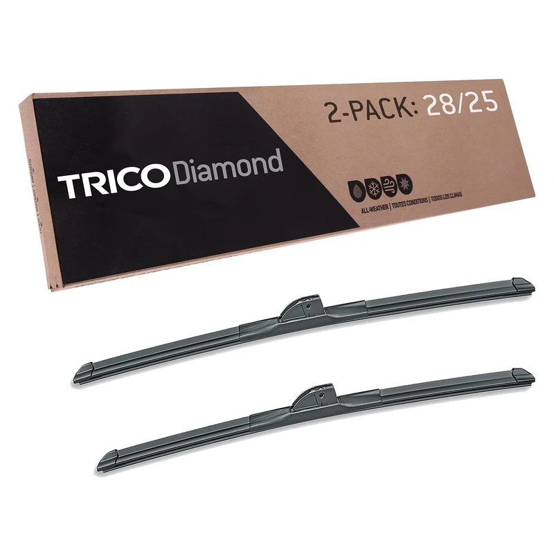 TRICO Diamond 28 Inch & 25 inch pack of 2 High Performance Automotive Replacement Windshield Wiper Blades For My Car (25-28251), Easy DIY Install & Superior Road Visibility