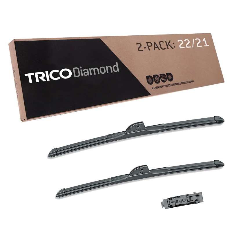 TRICO Platinum 22 Inch & 21 inch pack of 2 High Performance Automotive Replacement Windshield Wiper Blades For My Car (25-2221) - Image 1