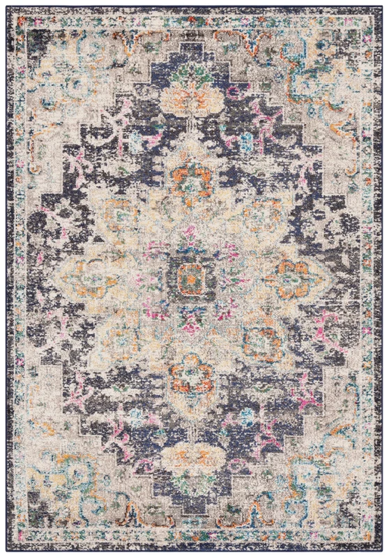 Safavieh Modern Chic Indoor Woven Rectangle Area Rug, Madison Collection, MAD473, in Black/Gold, 91 X 152 cm for Living Room, Bedroom or Any Indoor Space