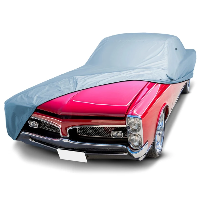 iCarCover Fits: [Pontiac GTO] 1964-1967 Premium Full Car Cover Waterproof All Weather Resistant Custom Outdoor Indoor Sun Snow Storm Protection Form-Fit Padded Cover with Straps