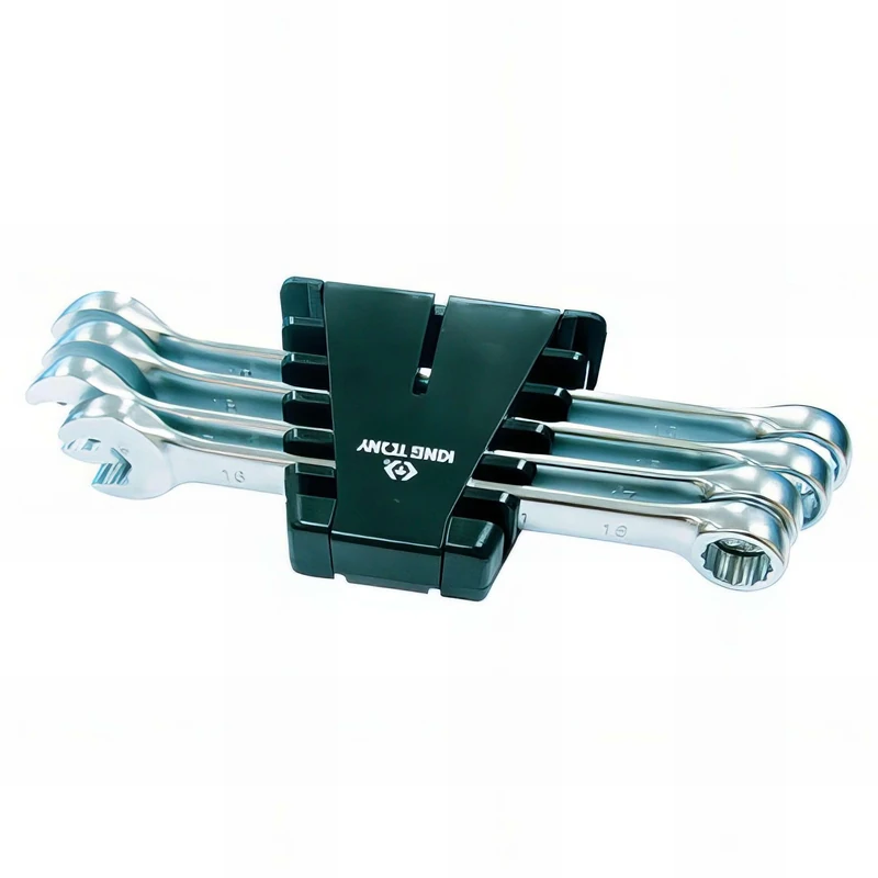 King Tony 14104MR Rack De Wrenchs Combinadas Speedopen Metricas for DIYers & Professionals, Made for Repair and Installation tasks, 4 Pieces