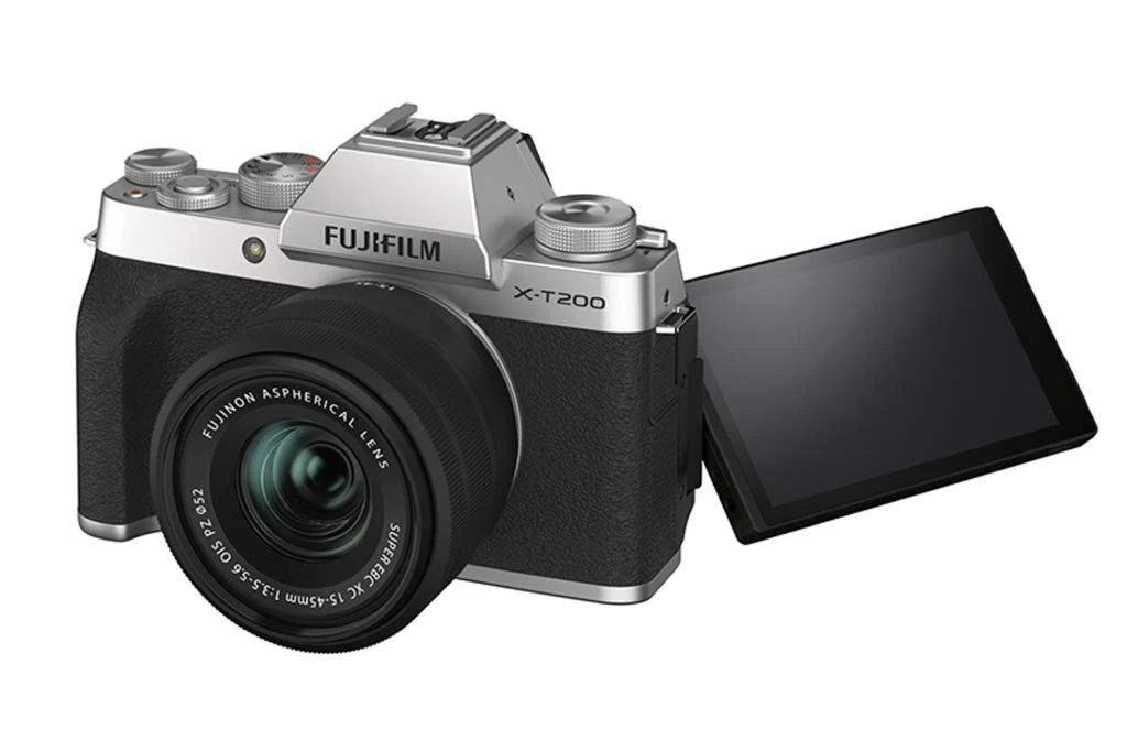 Fujifilm X-T200 Mirrorless Digital Camera, Silver with Fujinon XC15-45 mm Optical Image Stabilisation Power Zoom Lens kit