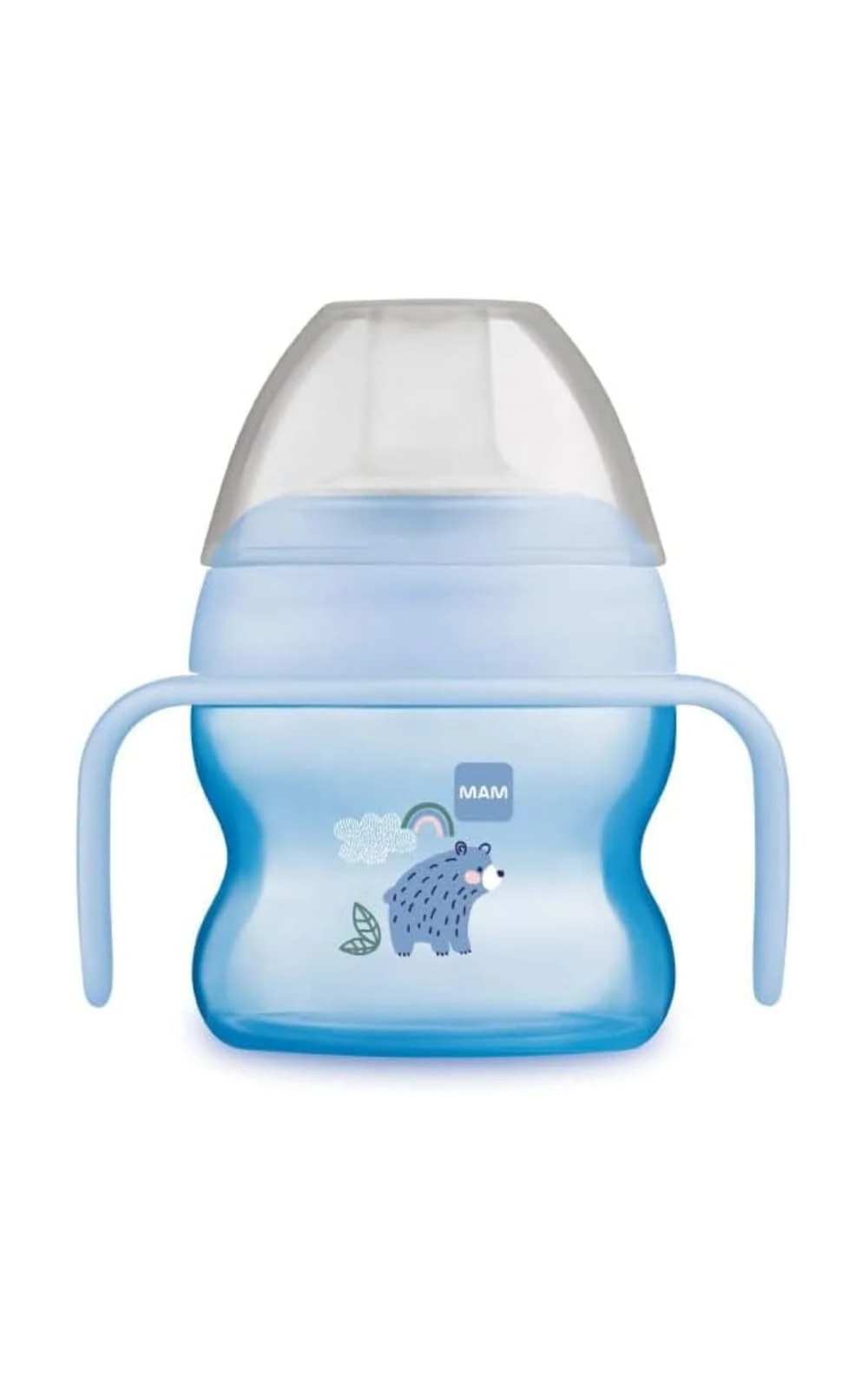 MAM Starter Cup with Non-Slip Handles and Spout, 4+ Months, 150 ml, Blue