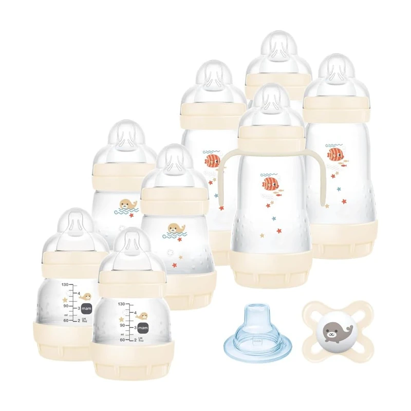 MAM Easy Start Anti-Colic Baby Bottle Set - 8 Bottles & Accessories