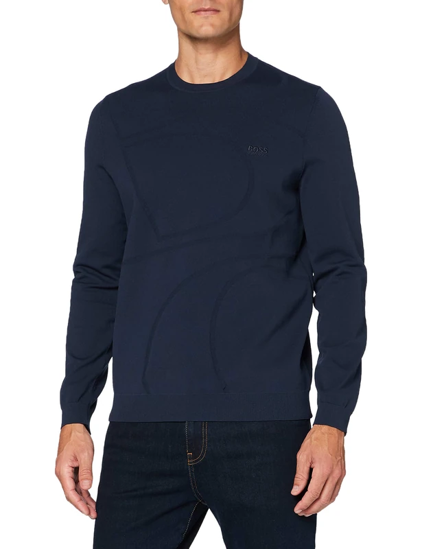 BOSS Men's Rakao Sweater, Navy (410), S