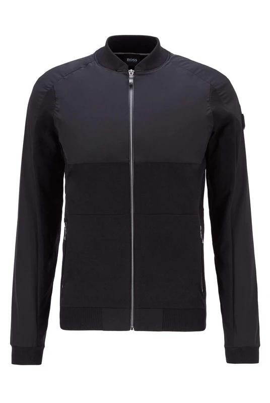 BOSS Men's Zaytona Cardigan Sweater Not Applicable, Black (1), XXL