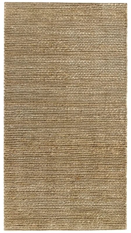 HAMID - Giralda Natural Colour Jute Area Rug, 100% Jute Fibre Handmade, Braided for Home, Living Room, Floor Carpet (110x60cm)