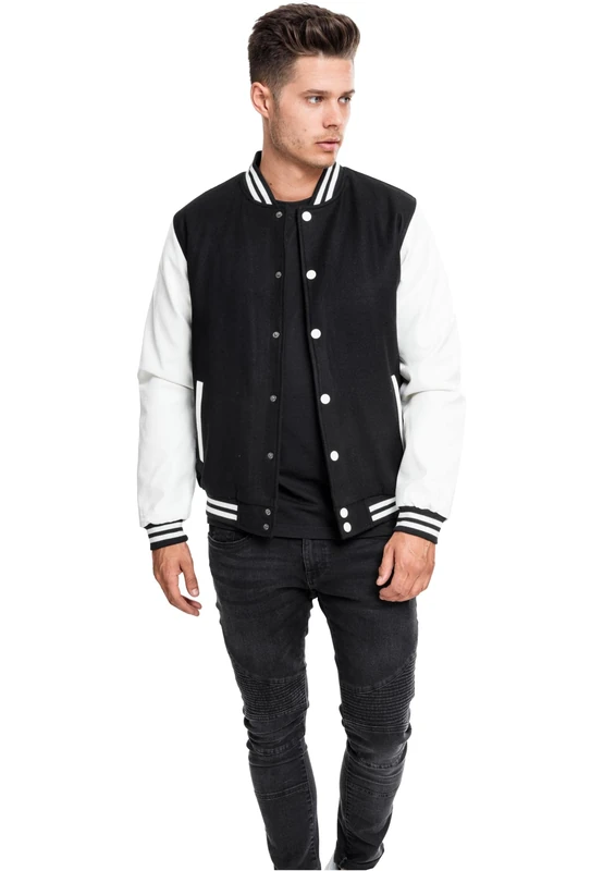 Urban Classics Men's Jacket, Black/white, XS