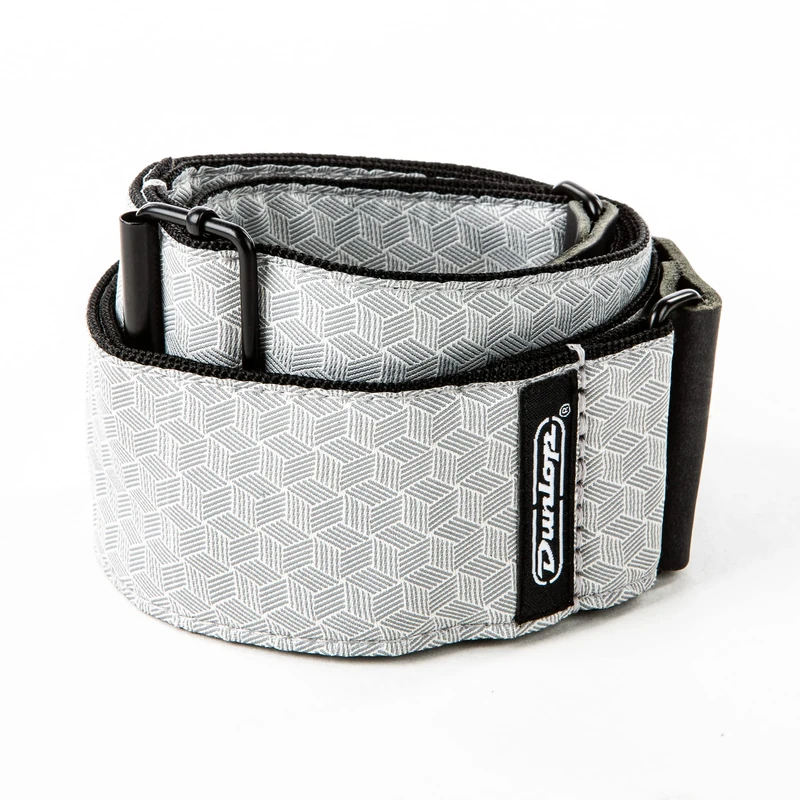 Dunlop Sangle Guitare Jacquard Cube Hatch Light Grey