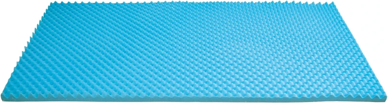 Aidapt Memory 2" Memory Foam Mattress Topper With Cooling Gel Infusion, Egg Crate/Flat Revisable Design For Beds, Sofa Beds Standard Double - Image 1