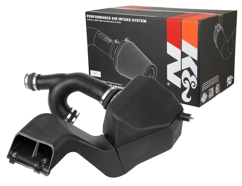 K&N Cold Air Intake Kit: High Performance, Guaranteed to Increase Horsepower: 2015-2020 FORD F150, 63-2608