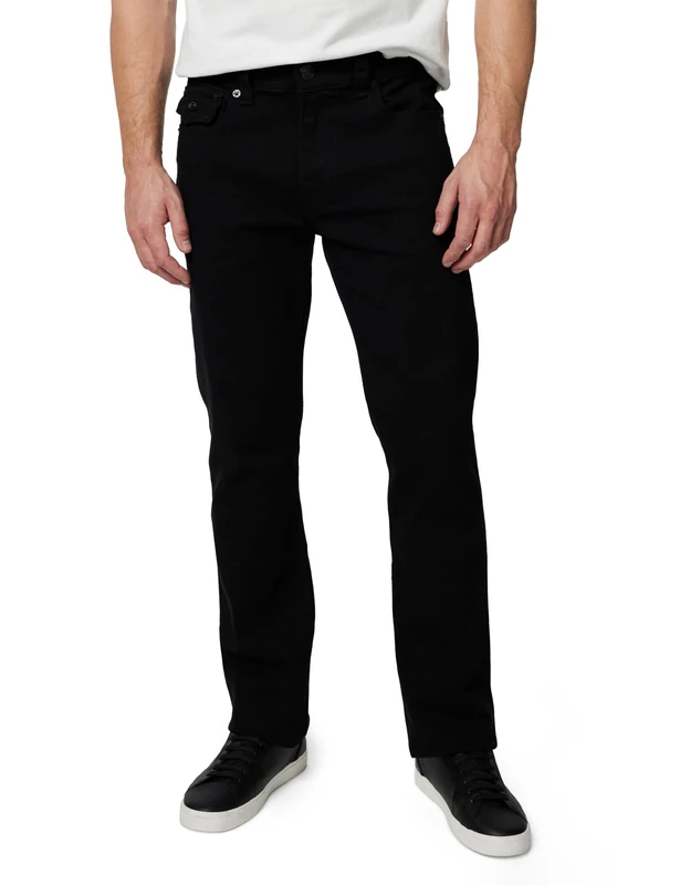 True Religion Men's Ricky Flap Sn 32 Inseam Jeans, 2sb Body Rinse Black, 28