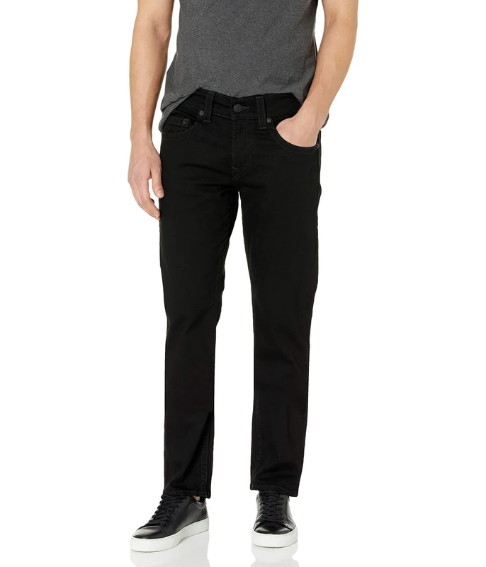 True Religion Men's Geno Slim Fit Straight Leg Jean, 2sb Body Rinse Black, 28