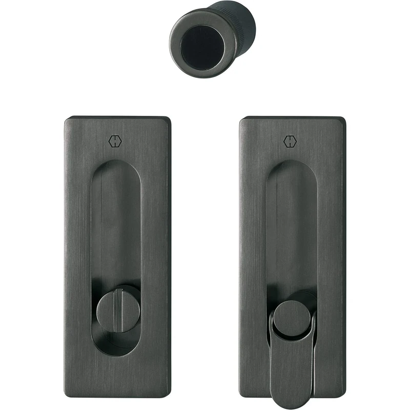 HOPPE 11733408 M464 Sliding Door Shell, Black, Schwarz satiniert