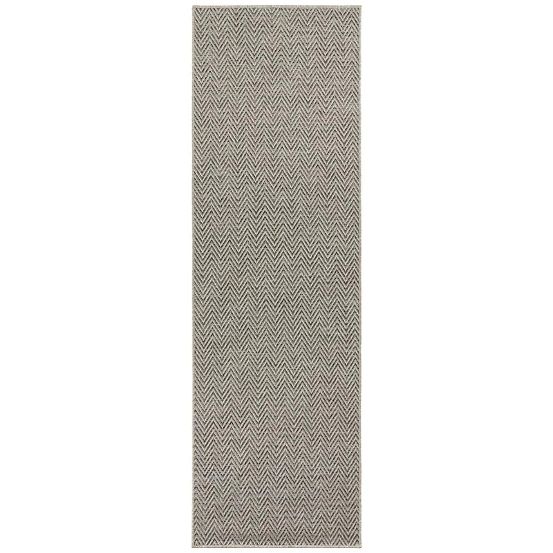 BT Carpet Nature Runner Indoor and Outdoor - Loop Kitchen Runner Non-Slip Flat Weave Short Pile Wool Look Fineloop Kitchen Rug for Hallway, Garden, Patio, Bathroom - Grey Anthracite, 80 x 250 cm - Image 1