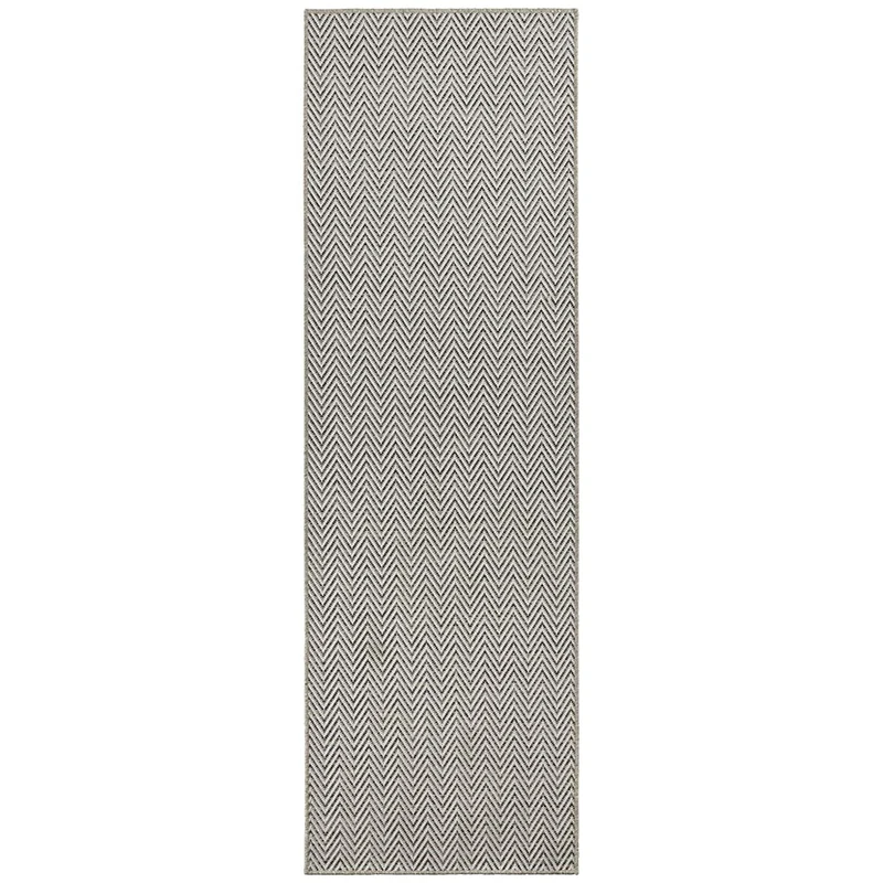 BT Carpet Nature Runner Indoor and Outdoor Loop Kitchen Runner Non-Slip Flat Weave Short Pile Wool Look Fineloop Kitchen Rug for Hallway Kitchen Garden Patio Bathroom Grey 80 x 350 cm