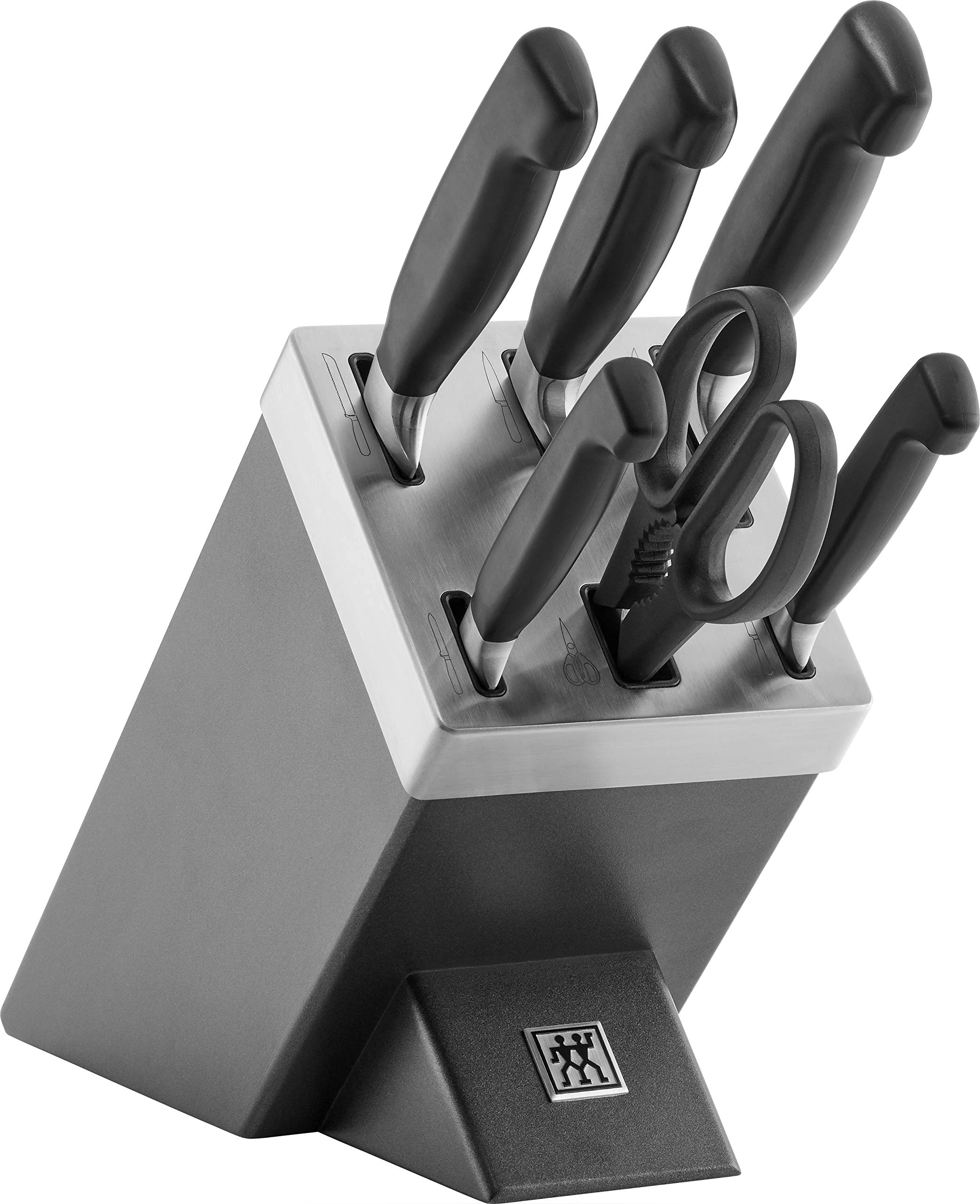 ZWILLING Self-Sharpening Knife Block, 7 Piece, Stainless Steel 35148-507-0