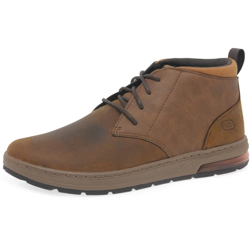 Skechers Men's Evenston Renli Sneaker,Dark Brown Leather,8 UK